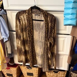 Brown Leopard Print Cardigan